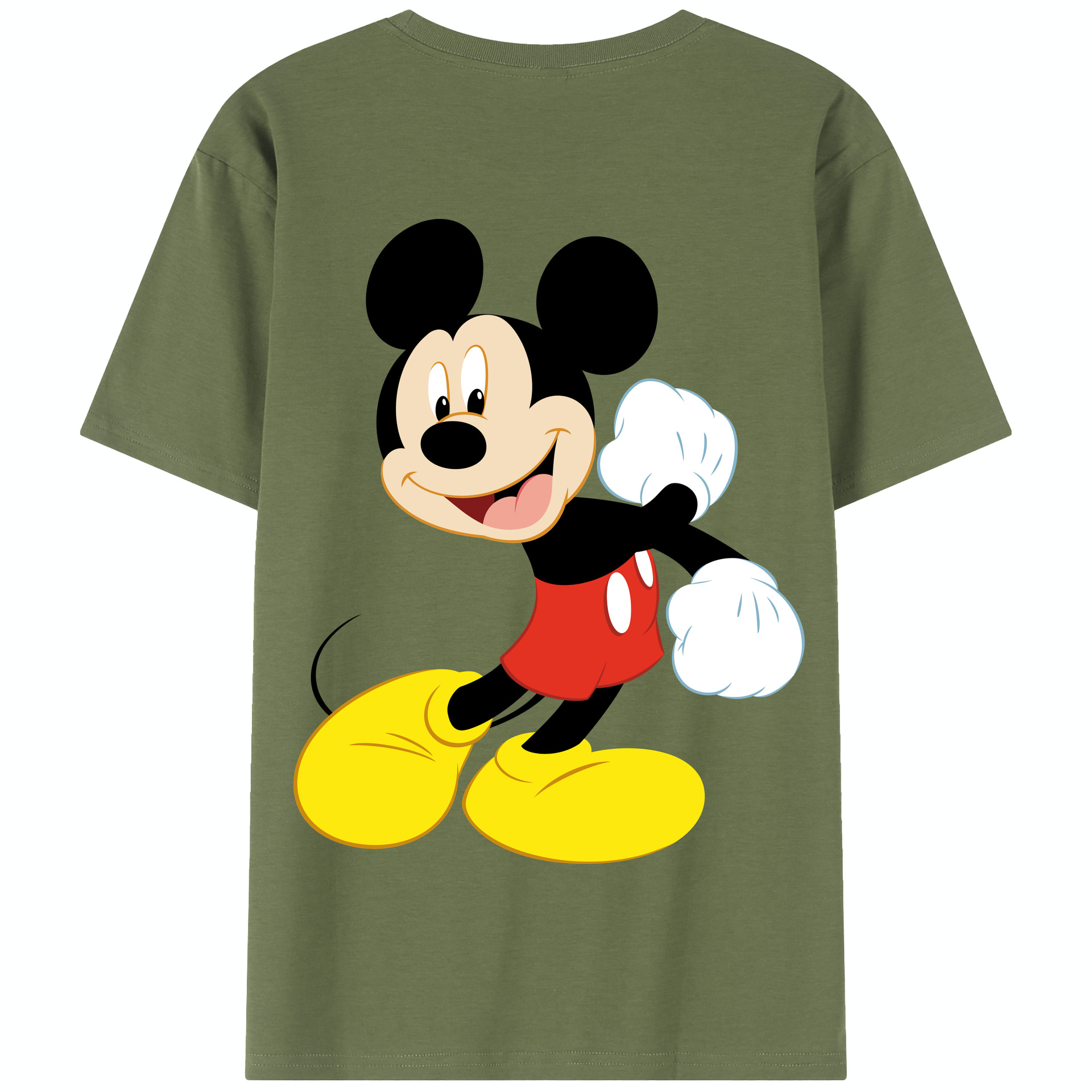 （画像用） ミッキーマウス Mickey Mouse 綿100％半袖Tシャツ（背面プリント）